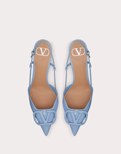 VLOGO SIGNATURE PATENT LEATHER SLINGBACK PUMP 80MM / 3.15 IN.